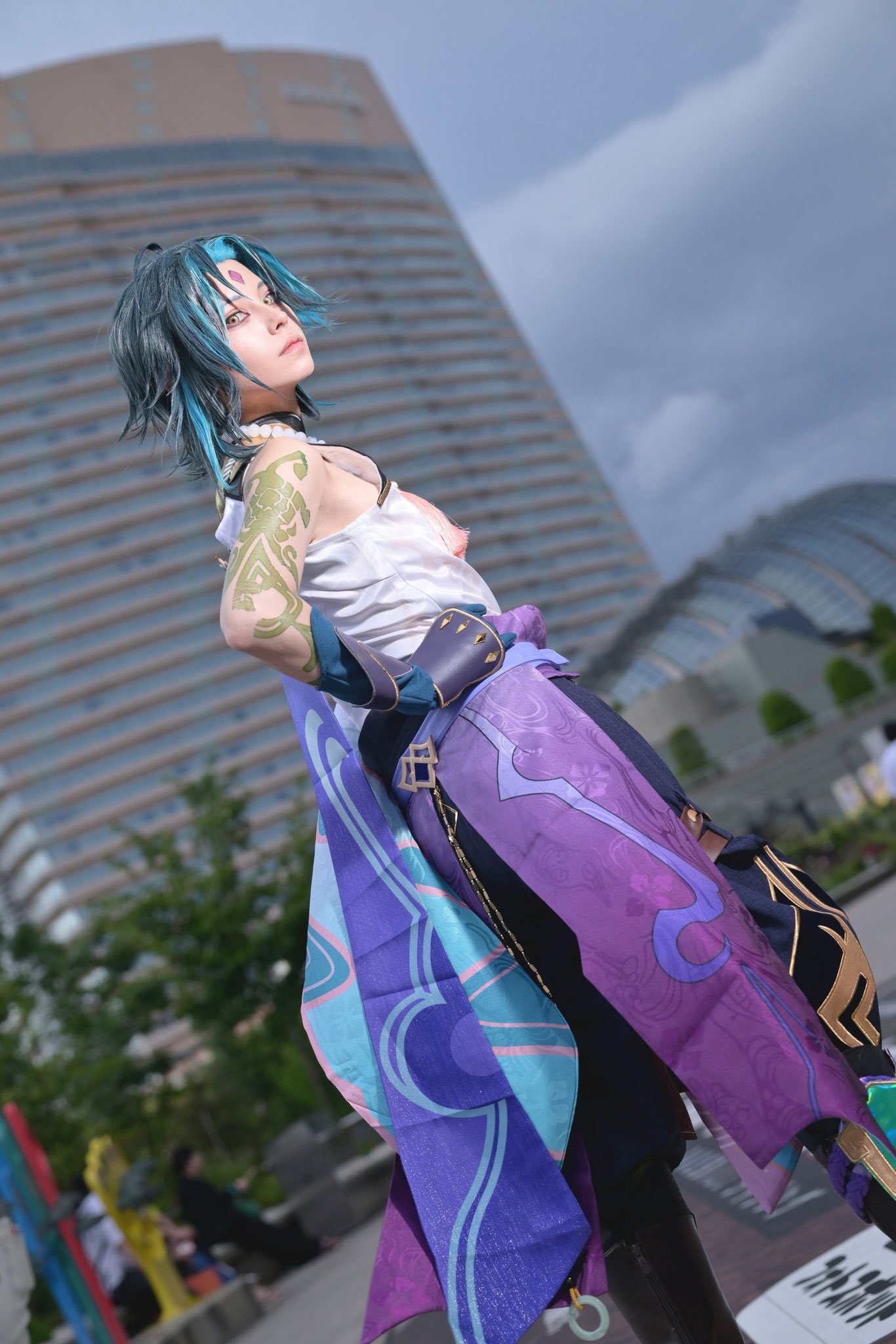 配信 コスプレ 撮影 照明セット グリーンバック ライト🔦撮影 ・ 真っ暗で撮影してます ・ model @n.4854 hair