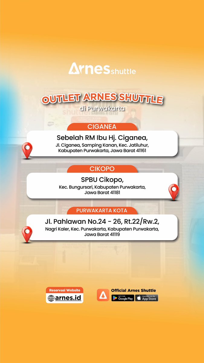 ArnesShuttle's tweet photo. Mana nih yang masih belum tahu shuttle Arnes Purwakarta ada di mana aja?

Daripada nyasar lagi kayak yang udah-udah — salah nunggu, salah jemput, ujung-ujungnya panik sendiri 

Mending simak baik-baik postingan ini yaa~ https://t.co/3QSmcUxJJX