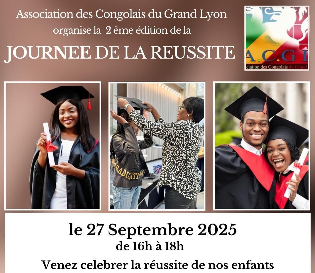 MaquisPluriel's tweet photo. 🟢 L'Association des Congolais 🇨🇬 du Grand Lyon organise la Journée de la Réussite Édition 2025 samedi 27 septembre 2025
🗓️ Samedi 27 septembre 2025
🕕 16h
📍 Espace Cusset
350 cours Emile Zola 69100 Villeurbanne
🇨🇬 #congolyon
Plus d'infos ➡️ https://t.co/vQlUefgjqC https://t.co/v4aZR5C0HB