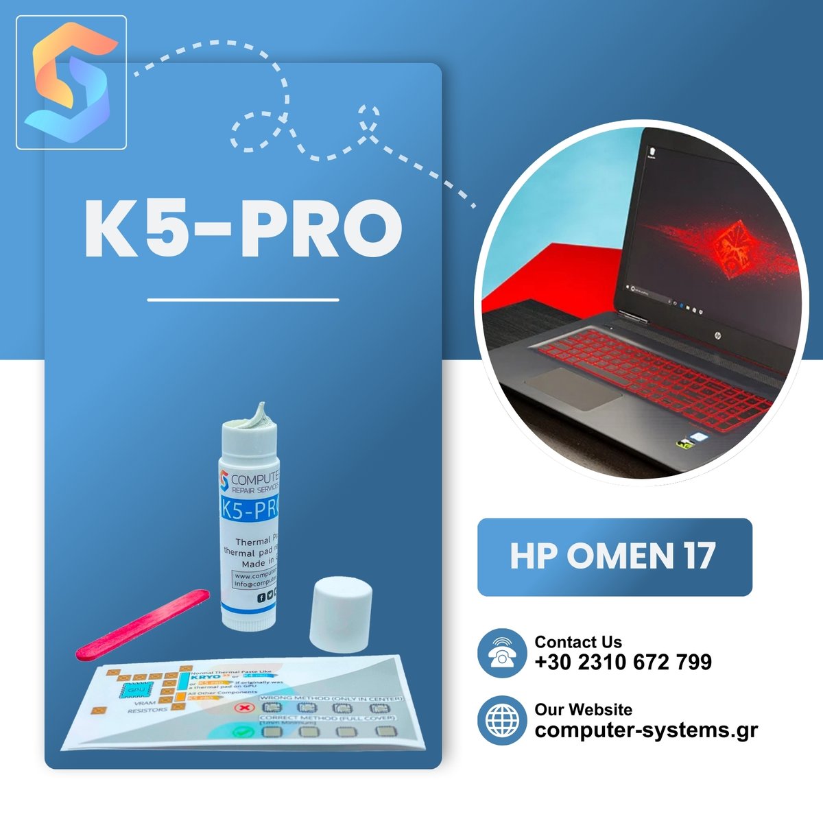 cslabs's tweet image. Overheating fix on a high-end laptop using K5 PRO on the VRMs and a high-end paste on the CPU.

tinyurl.com/yk7c4244

Great combo, great results. Flexible as always.
Some people hate it, real users love it.

Thank you!