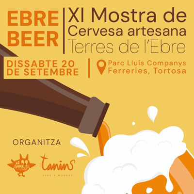 terresebretur's tweet image. 🍻 L&apos;onzena edició de l&apos;Ebre Beer, la mostra de cerveses artesanes més important de les #TerresdelEbre, arriba aquest proper dissabte 20 a Tortosa! Us hi esperem! 

Més info 👉 tuit.cat/fN0E6

@tortosaturisme