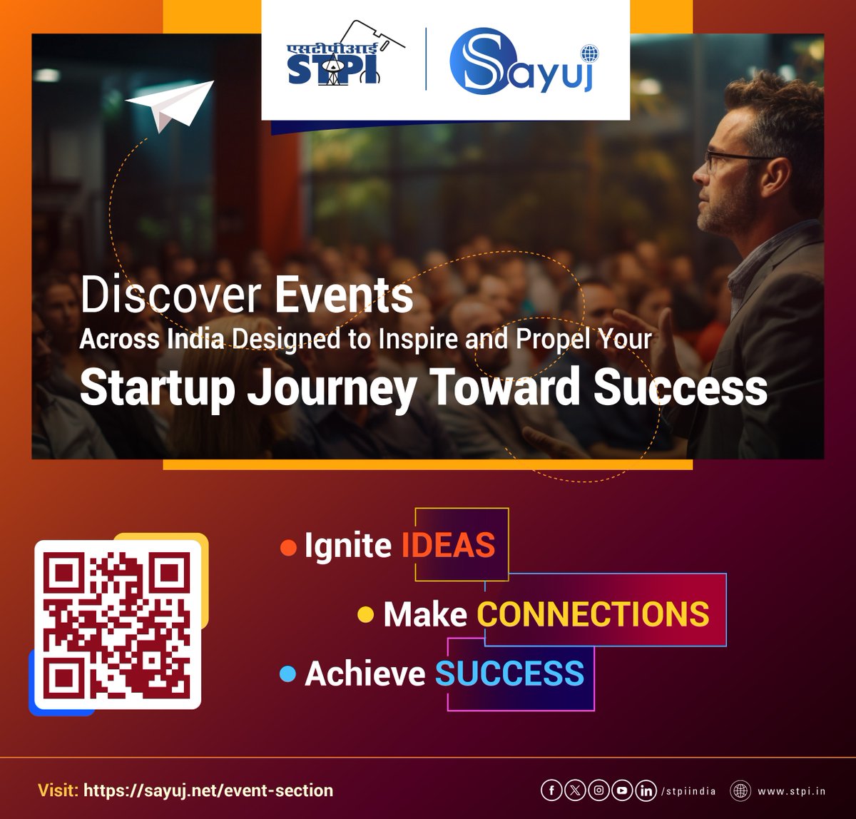Explore pan-India Startup &amp; Innovation Events on Sayuj!

SAYUJ – India’s exclusive startup community network brings together India’s premier startup events all accessible at one place.

Mark your calendars 🗓️ and be part of India’s innovation drive! 🌟

📌 Featured Startup