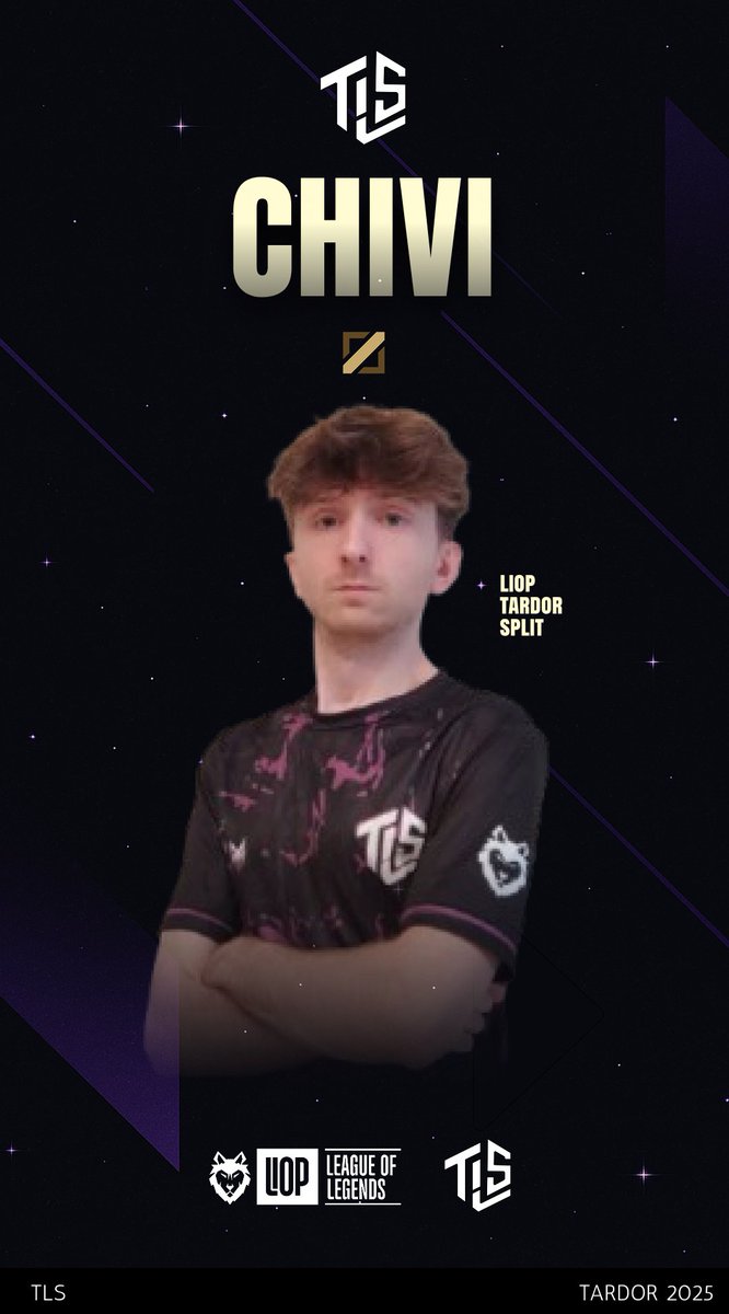 Continuem les presentacions amb la midlane...

💥CHIVI💥
Aquest split de tardor tindrem un jugador que torna del seu retir espiritual amb les piles ben carregades i que ens farà guanyar tots els partits. 

Benvingut, Chivi💜
#Tlsesports #invitaTLS