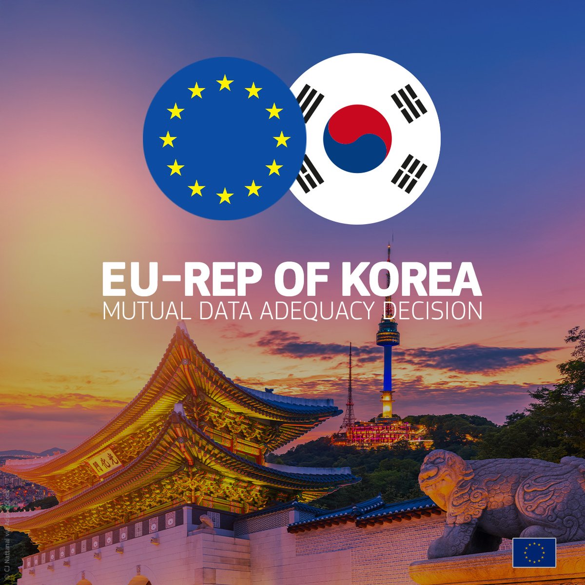 A new step for digital trust 🇪🇺🇰🇷

The EU &amp; Korea now enjoy mutual adequacy decisions, covering both private &amp; public sectors.

🔹Citizens’ data protected
🔹 Businesses &amp; authorities benefit from free data flows
🔹Boost for trade, research &amp; cooperation

ℹ️link.europa.eu/NPDtYR