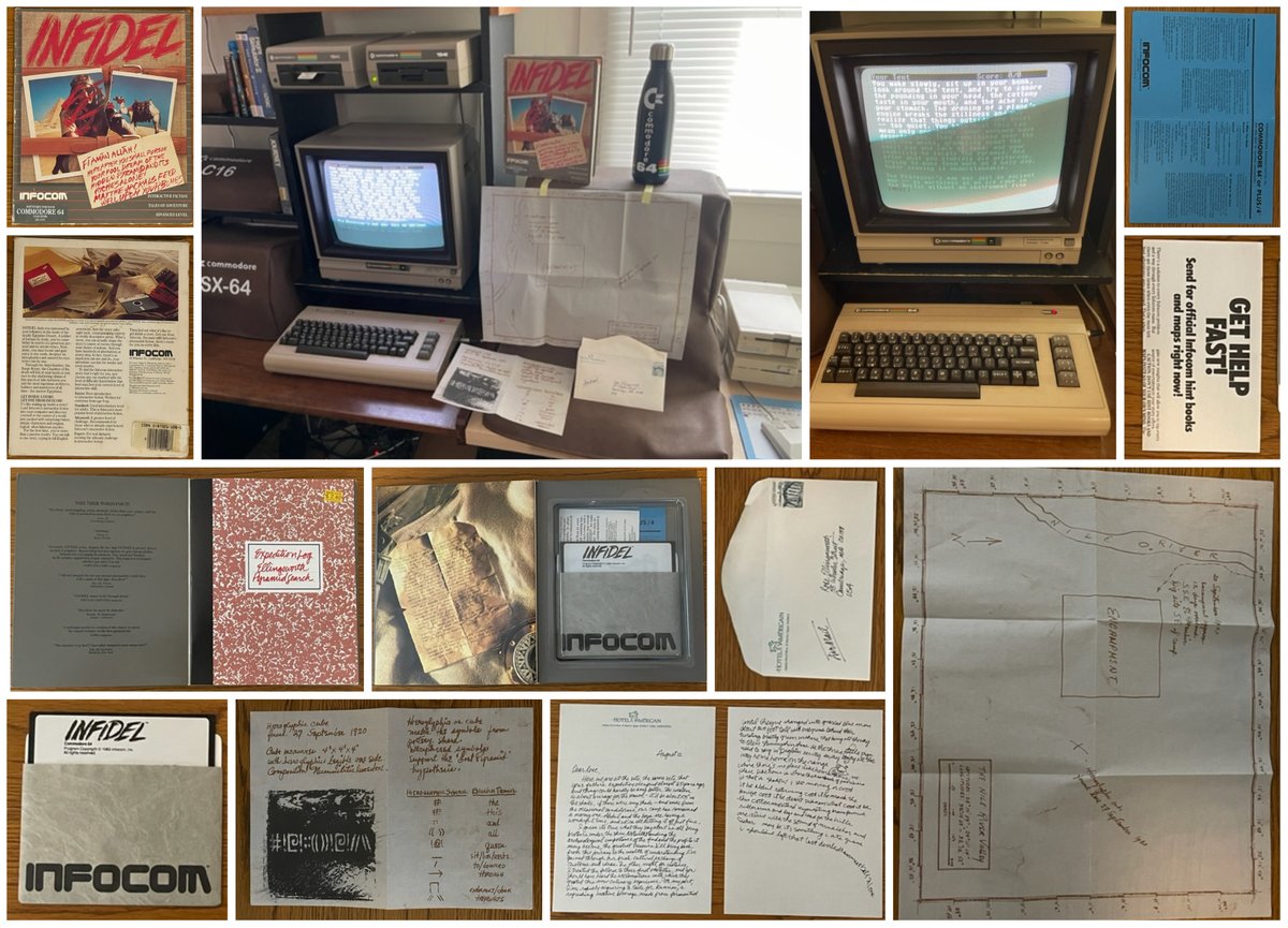 Infidel was released 42 years ago today on Sep 16, 1983. Written by Michael Berlyn. It was #Infocom's 10th game. You are an adventurer in search of a lost Egyptian Pyramid. Your companions have left you alone in the desert! #Commodore #C64 #Commodore64 #textadventure #retrogaming