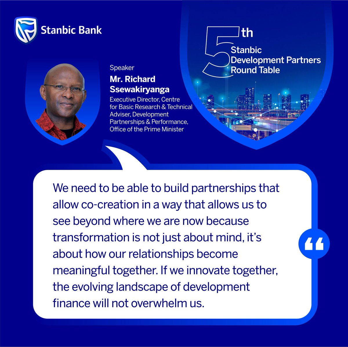 <a href="/CBR_research/">Centre for Basic Research Official</a> is proud to have been part of this year’s 5th <a href="/stanbicug/">Stanbic Bank Uganda</a>  DPOs Roundtable, bringing govt, private sector &amp; development partners together to shape the future of finance under the theme “Adapting to Shifting Global Priorities in Development Finance.”
 #StanbicDPOForum