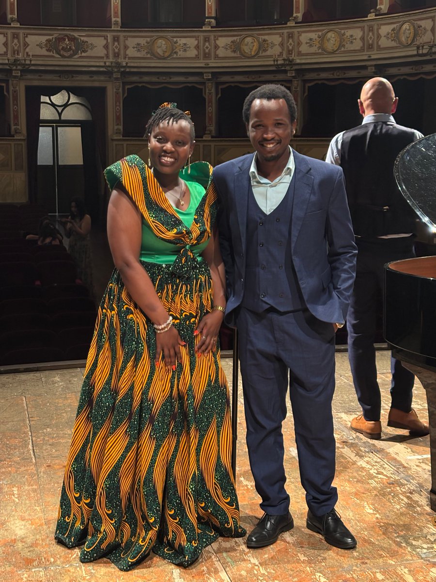 KENYAinITALY's tweet image. Cultural Diplomacy: After a week of intensive training alongside international peers, two emerging Kenyan Opera singers, Mariah Gichu and Kelvin Macharia, took the stage at the @operaffinity Festival 2025 in Todi, Umbria, Italy. Hongera!