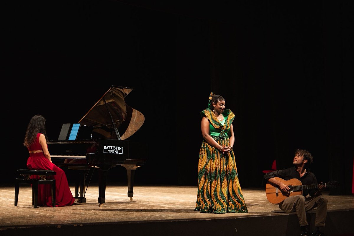 KENYAinITALY's tweet image. Cultural Diplomacy: After a week of intensive training alongside international peers, two emerging Kenyan Opera singers, Mariah Gichu and Kelvin Macharia, took the stage at the @operaffinity Festival 2025 in Todi, Umbria, Italy. Hongera!