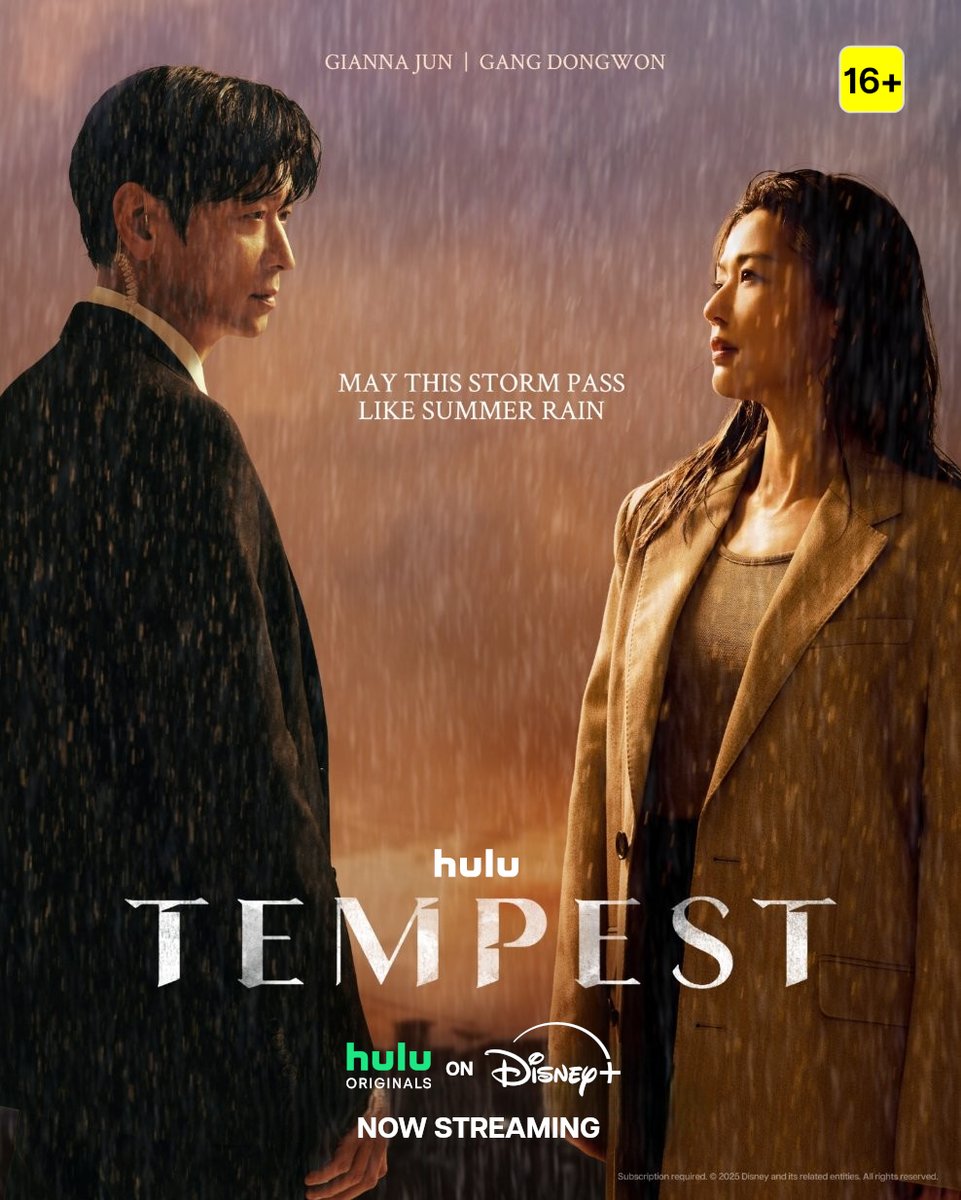 May the storm pass, like the summer rain

<Tempest> is now available on #DisneyPlus 
New episodes weekly until the finale, October 1, 2025

#DisneyPlusKR
#Star #Hulu
#KDrama
#Tempest #GiannaJun #GangDongwon