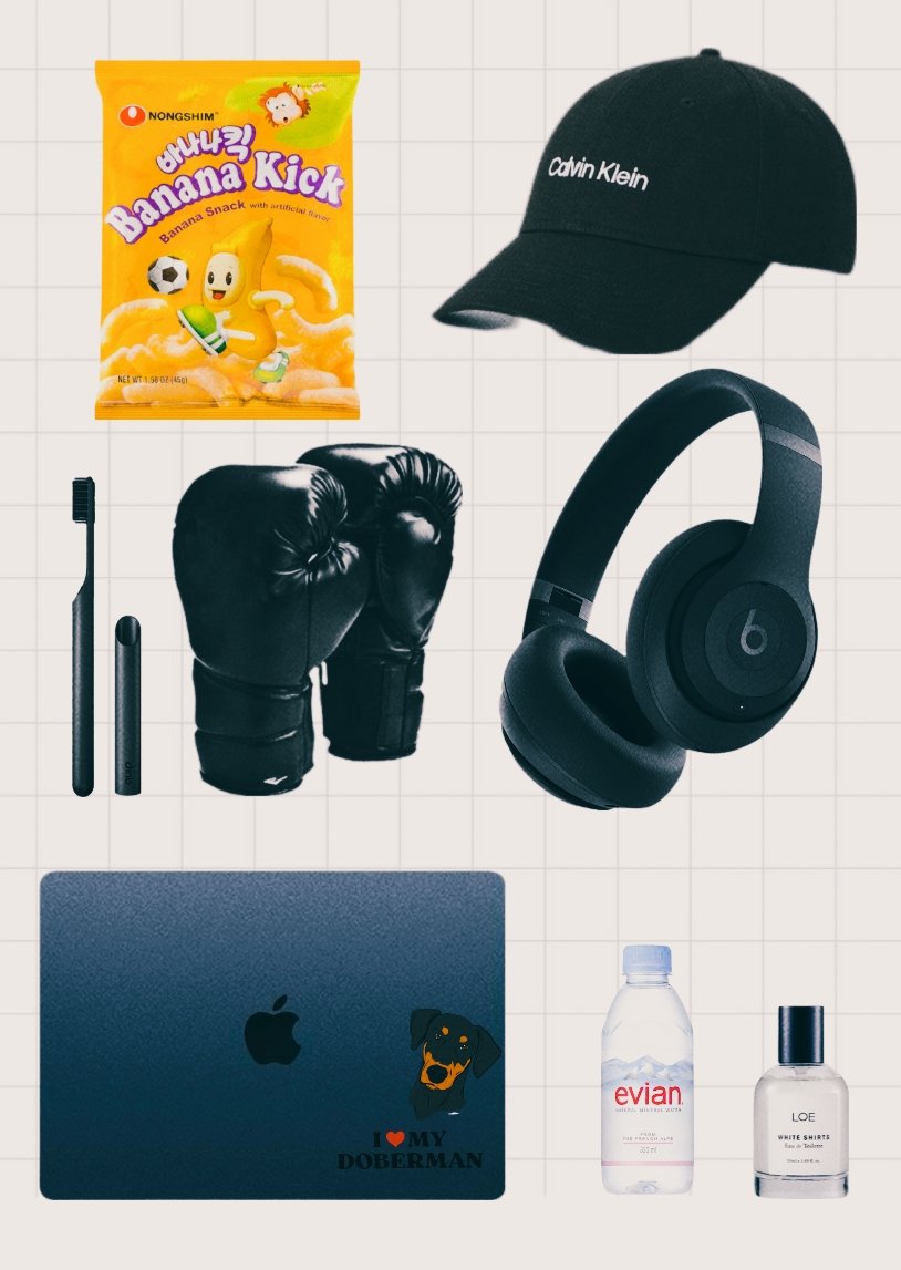 テテとジョングクのリュックの中身🎒