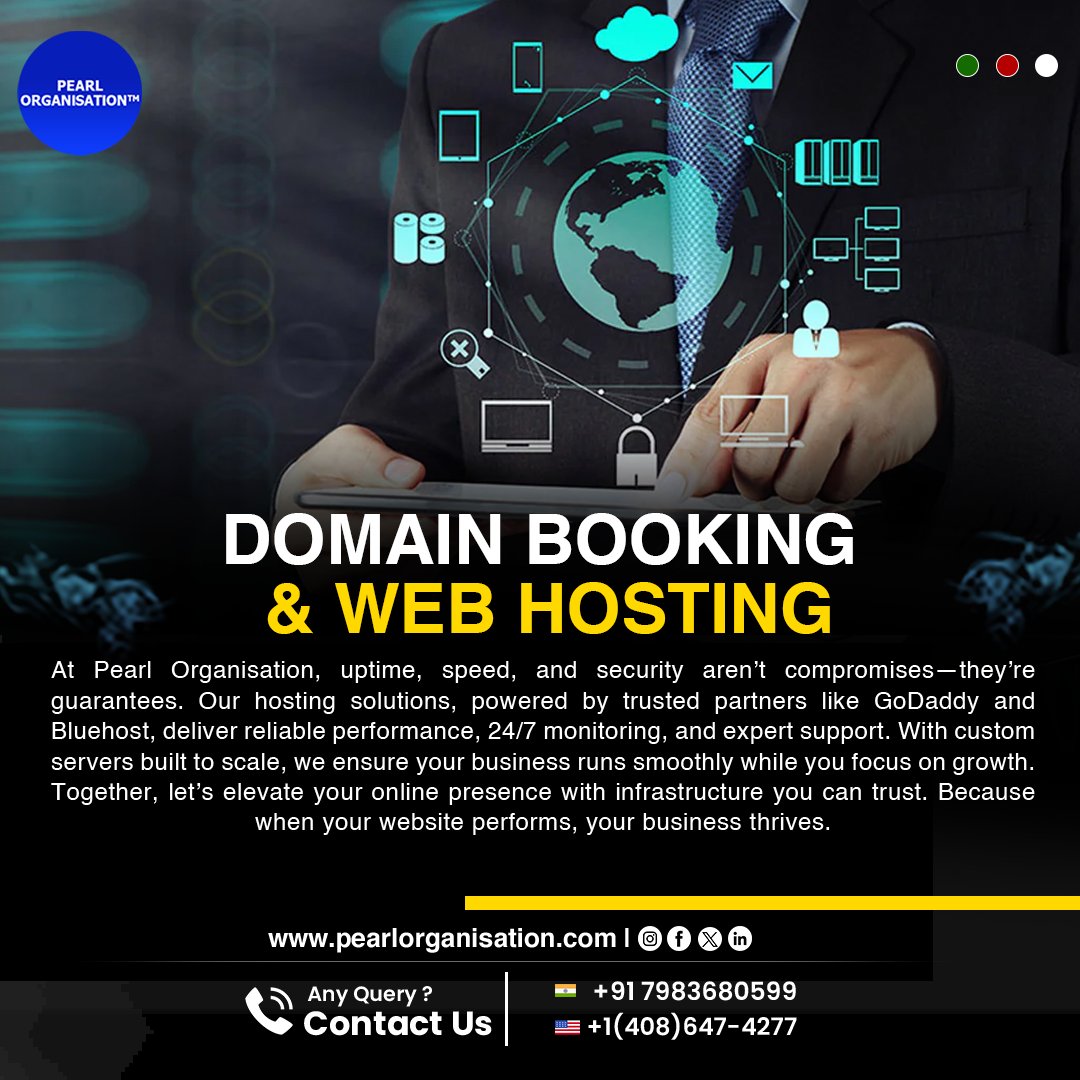 pearlorgs's tweet image. Pearl Organisation guarantees 24/7 uptime, fast performance & top security with GoDaddy & Bluehost hosting.
.
.
🌐 pearlorganisation.com
📞 +91 7983680599 , +1(408) 647-4277
.
.
#PearlOrganisationReviews #WebHosting #ServerSolutions #SecureHosting #ScalableTech #DigitalGrowth