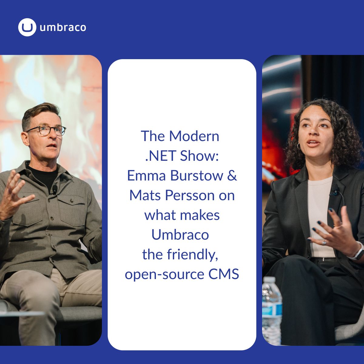 umbraco's tweet image. Curious about building a commercial product in public? Emma Burstow and Mats Persson reveal how 100+ MVPs shape Umbraco CMS, sharing stories and challenges on Umbraco Unplugged. Listen here 👉 umbra.co/4moS8W1
#Umbraco