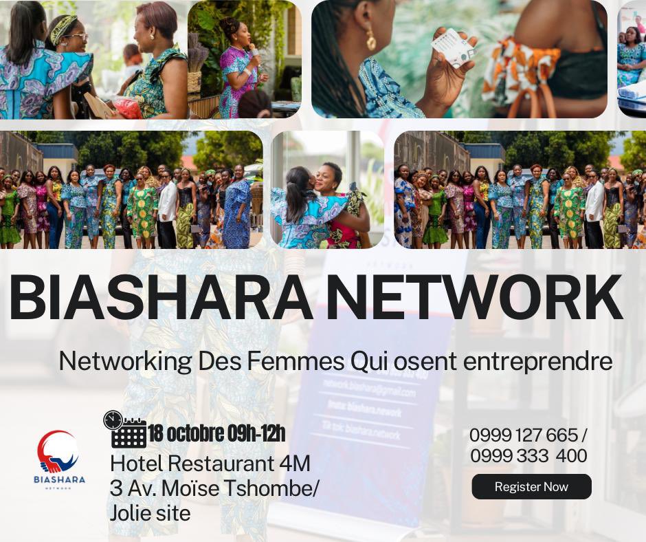 SavannahAmuri's tweet photo. Elles osent. Elles entreprennent. Elles avancent.  
 Biashara Network revient pour sa 2e édition à Kolwezi !  
📍 18 Octobre 2025 

Une rencontre pour réseauter, apprendre, inspirer.  
Viens prendre ta place 💪🏾  
#BiasharaNetwork #Kolwezi #FemmesEntrepreneures https://t.co/akwGu9bIhx
