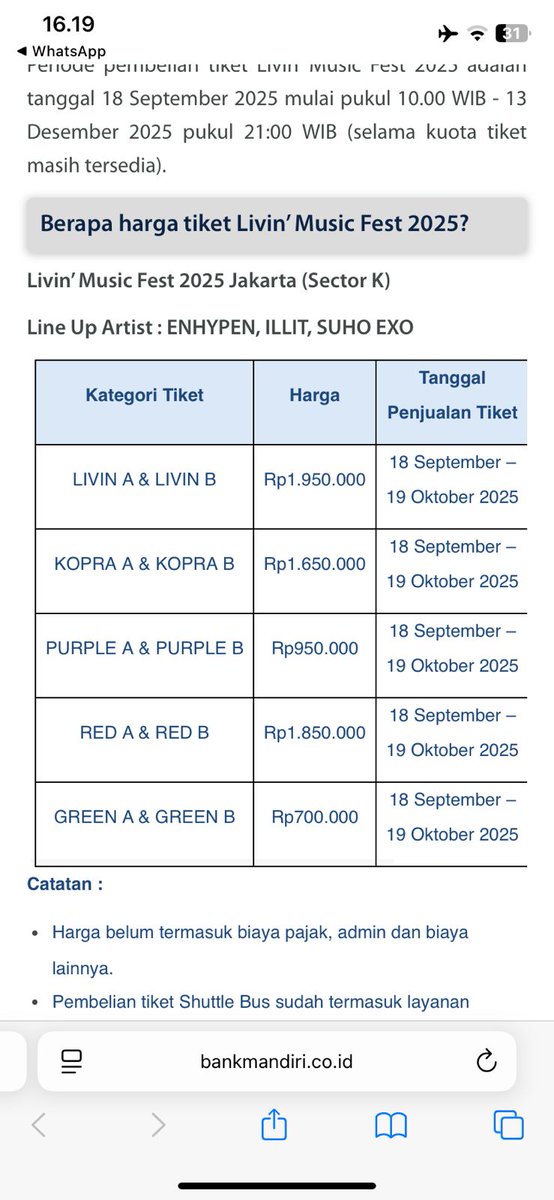 OPEN JASWAR
-SECTOR K FESTIVAL- NICEEVENTS’ ౨ৎ  (enhypen, illit, suho exo)

★FEE 250k

☆ dp bookslot 50k/tix
☆ pakai data pribadi
☆ bisa self payment
☆ Limited slot ✅️✅️✅️✅️✅️

yang mau tanya² dlu bisa dm yaa💌 #ENHYPEN #ILLIT #EXO