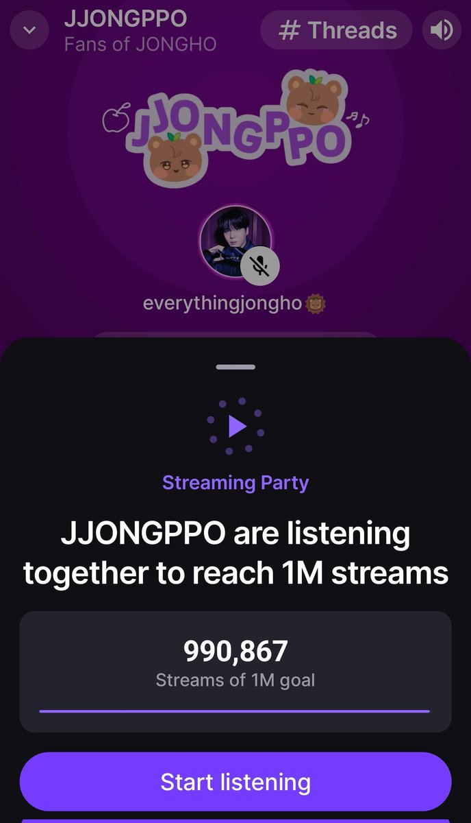 jjongshostreams's tweet photo. 여러분!!!!
WE'RE ALMOST TO 1 MILLION STREAMS ON JJONGPPO!!!!
😭🎉🎉🎉🎉🙌
That's it. That's the post.

🔗: https://t.co/DGf0TnnAk0

#JONGHO #종호 #JJONGPPO 
#ChoiJongho https://t.co/hQWcIn4tmO