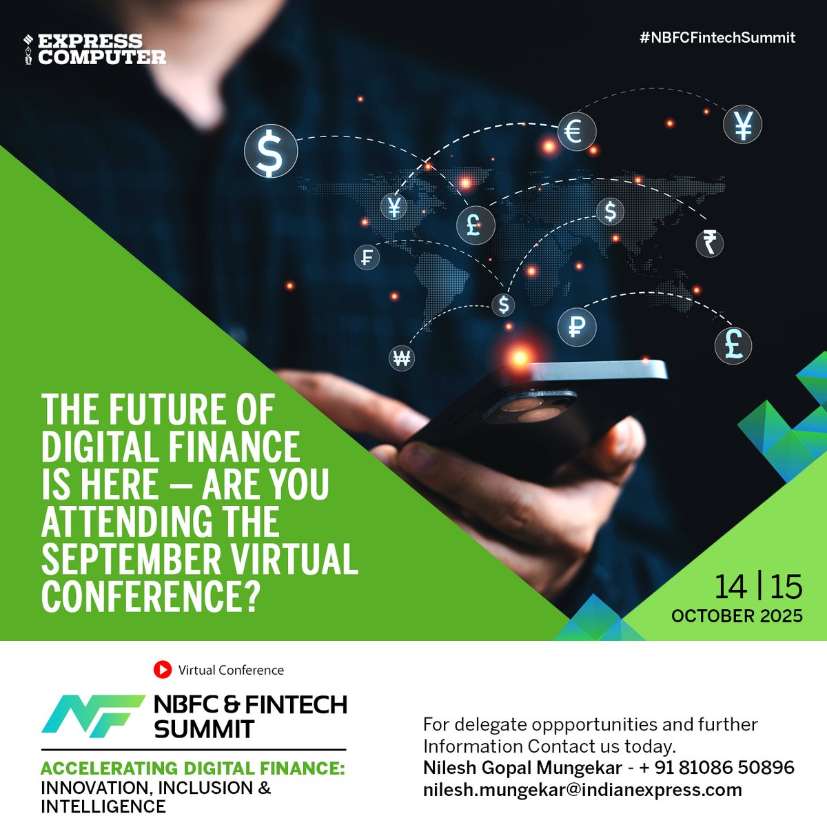 ExpComputer's tweet image. The Future of #DigitalFinance is here - Are you attending the September #VirtualConference?
#NBFCFintechSummit 2025 ~ Accelerating Digital Finance: Innovation, Inclusion & Intelligence
📝 Register Now: t.ly/14nbfcX
📅 14th & 15th October 2025
📌 Virtual Conference…