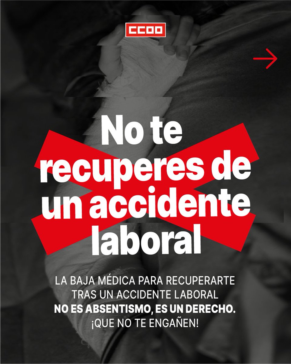 Es tu derecho recuperarte del accidente que tuviste trabajando.

No te estás ausentando.

¡Defiende tus derechos!

#DerechoNOESabsentismo