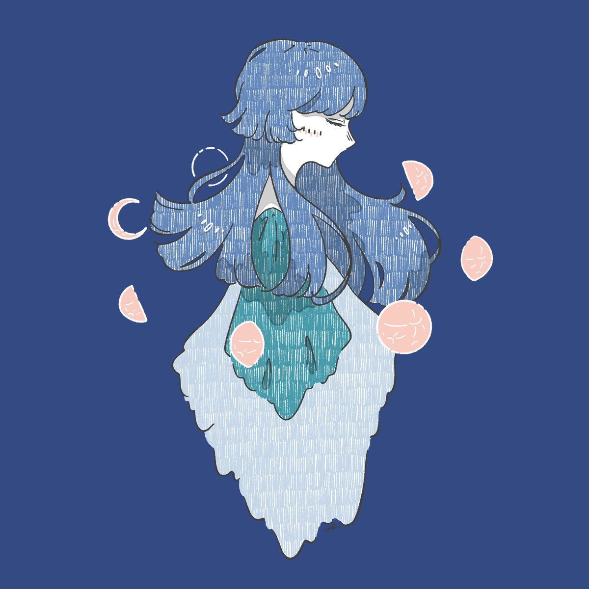 #創作イラスト #illustration 
🌑🌘🌗🌖🌕️