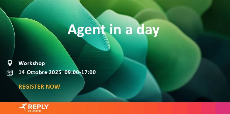 cluster_reply's tweet image. Vuoi creare un agente AI in un giorno? 🚀

Con #AgentInADay, Cluster Reply ti guiderà in un workshop pratico dedicato alla creazione di agenti intelligenti.

📅 14/10/2025 

👉 Registrati: msevents.microsoft.com/event?id=13477…

#AI #CopilotStudio #ClusterReply #Microsoft #Innovation