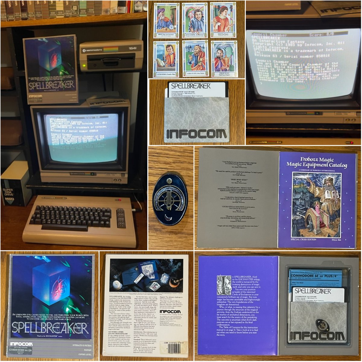 Spellbreaker was released 40 years ago today on Sep 16, 1985. Written by Dave Lebling and #Infocom's 18th game. After saving your mentor Belboz in SORCERER, you became leader of the Circle of Enchanters. Now spells fail to work or go strangely wrong. #Commodore #C64 #Commodore64