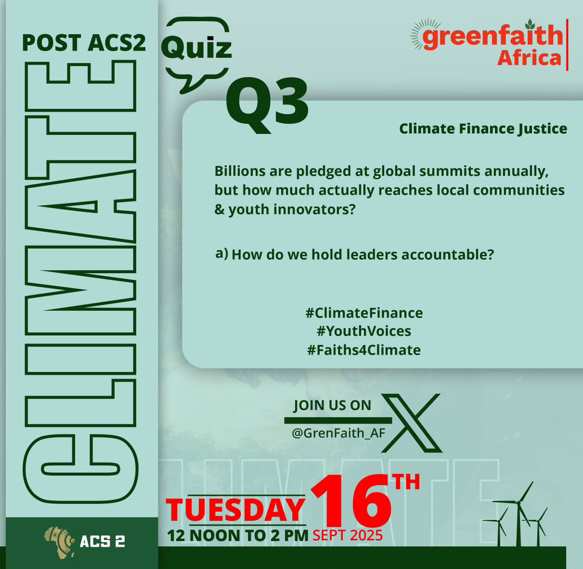 Climate finance pledges are often made at global summits, but how do we ensure these commitments truly reach the communities that need them most? 
#ClimateJustice #ClimateFinance"