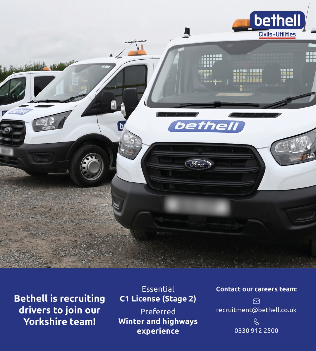 Bethell Group (@bethellgroup) on Twitter photo π We are recruiting drivers to join our Yorkshire operations team!
π Location: Leeds area (Yorkshire)
β
C1 license (Class 2) required
To apply, send your CV to recruitment@bethell.co.uk. π We are recruiting drivers to join our Yorkshire operations team!
π Location: Leeds area (Yorkshire)
β
C1 license (Class 2) required
To apply, send your CV to recruitment@bethell.co.uk.