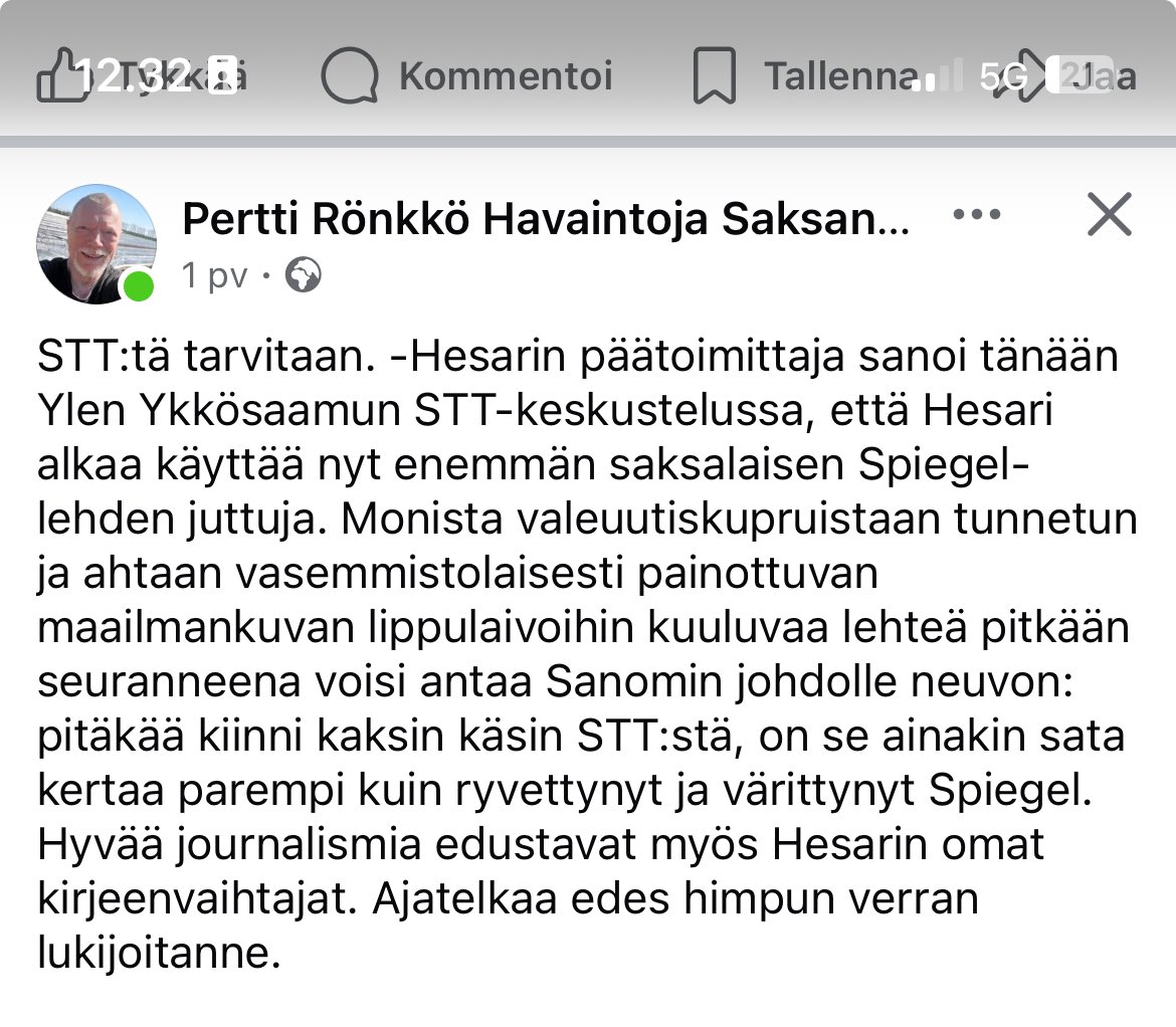 Pertti on taas oikeassa