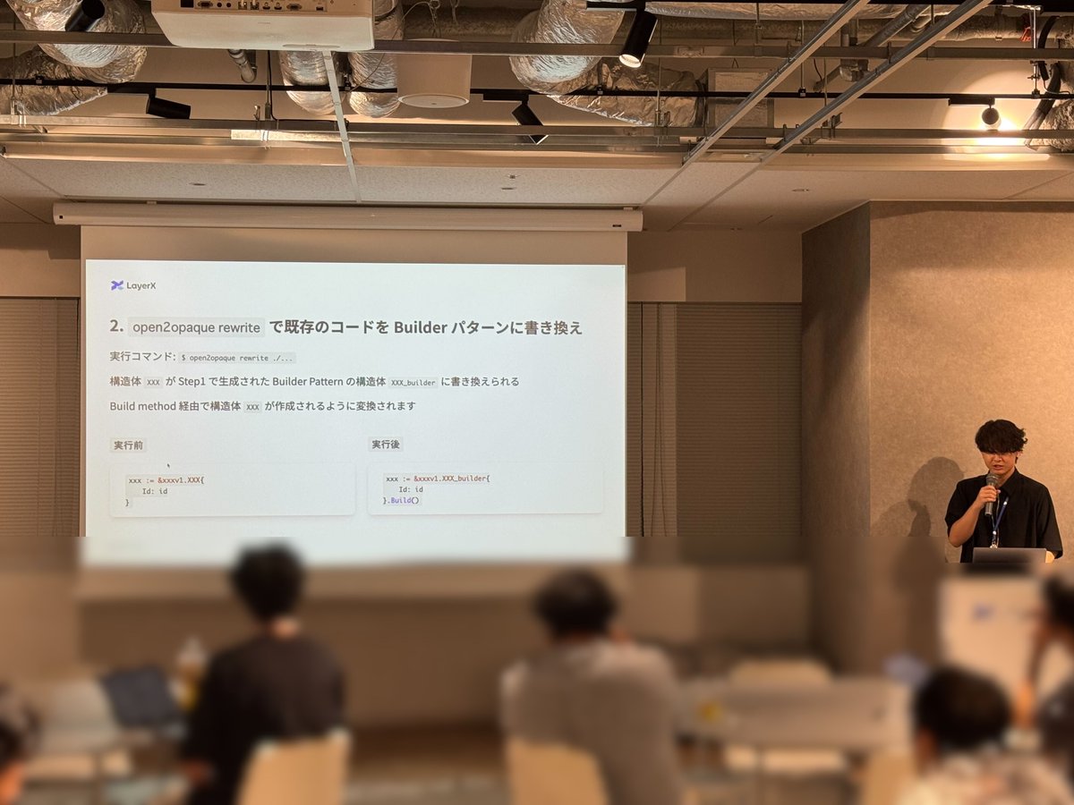 LayerX_tech's tweet image. layerx.go #2 開催中!
LayerX バクラク事業部 ソフトウェアエンジニア @s_k_526、@shoyan42、hira の3名が登壇しました。ご視聴いただいた皆さまありがとうございます! 
このあとはゲスト登壇の皆さま(@saki_engineer、@songmu)パートとなります! #layerxgo