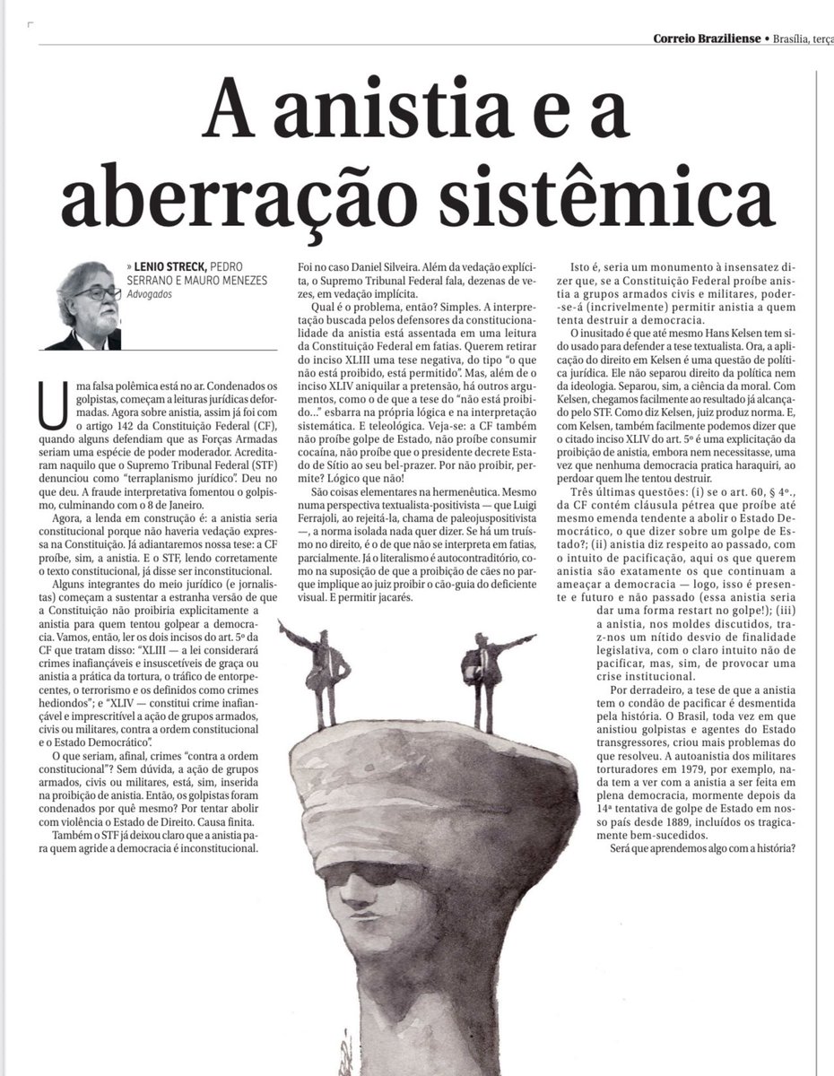 LenioStreck's tweet image. Bom dia! Mais uma reflexão sobre a tal da anistia!!!!