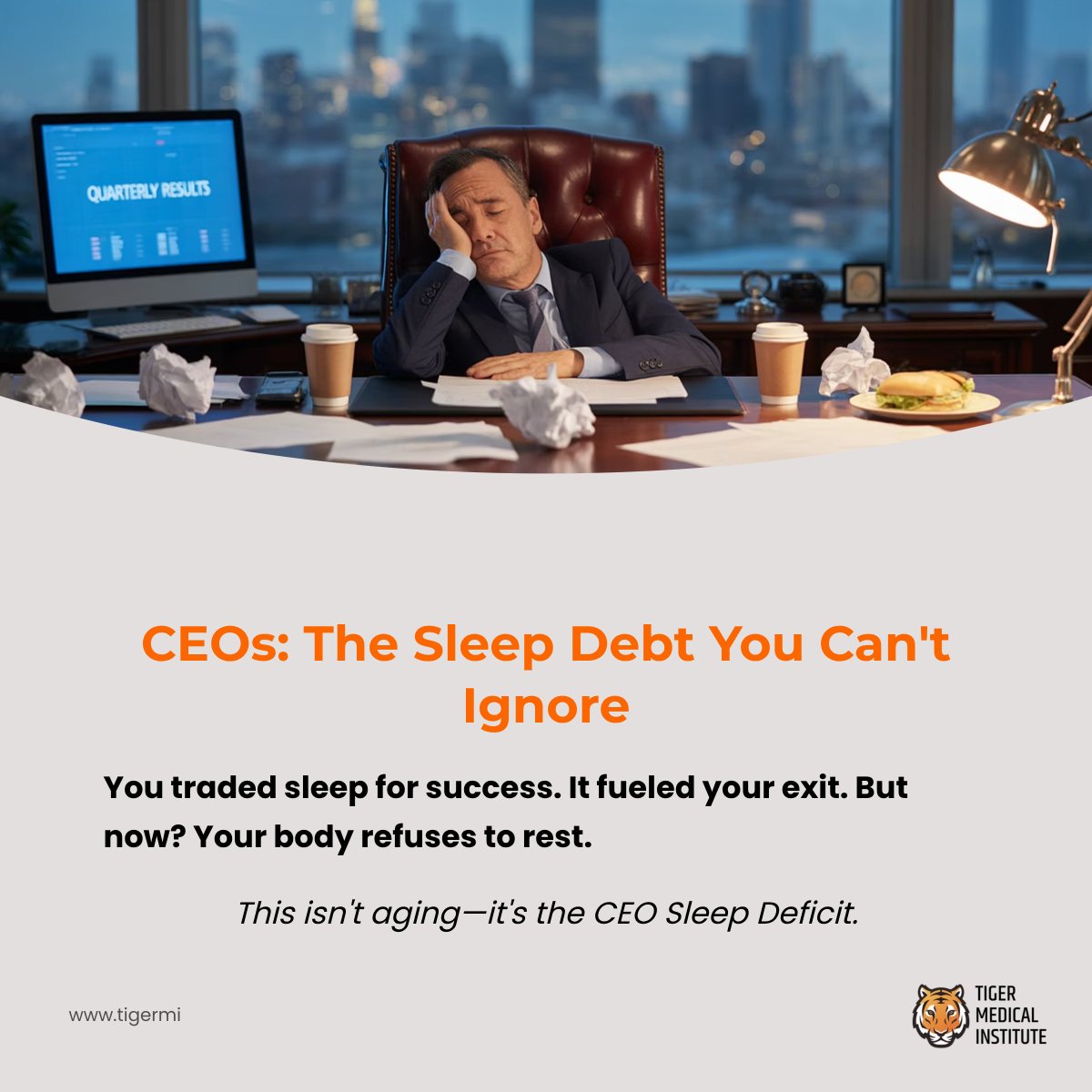 SteveAdamsCEO's tweet photo. 🚨 𝐂𝐄𝐎𝐬: 𝐓𝐡𝐞 𝐒𝐥𝐞𝐞𝐩 𝐃𝐞𝐛𝐭 𝐘𝐨𝐮 𝐂𝐚𝐧’𝐭 𝐈𝐠𝐧𝐨𝐫𝐞⁣
You traded sleep for success. It fueled your exit.⁣
But now? Your body refuses to rest.⁣ https://t.co/ECu8hexAwa

#PostExitStrategy #LegacyHealth #BetterSleepBetterLife #BrainHealth #SleepMatters https://t.co/vR6RYe8WBp