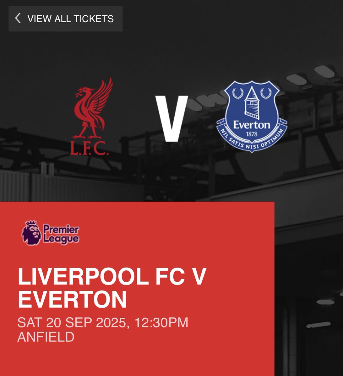LfcTickets2U's tweet image. 2 x Liverpool v Everton derby tickets available for Saturday