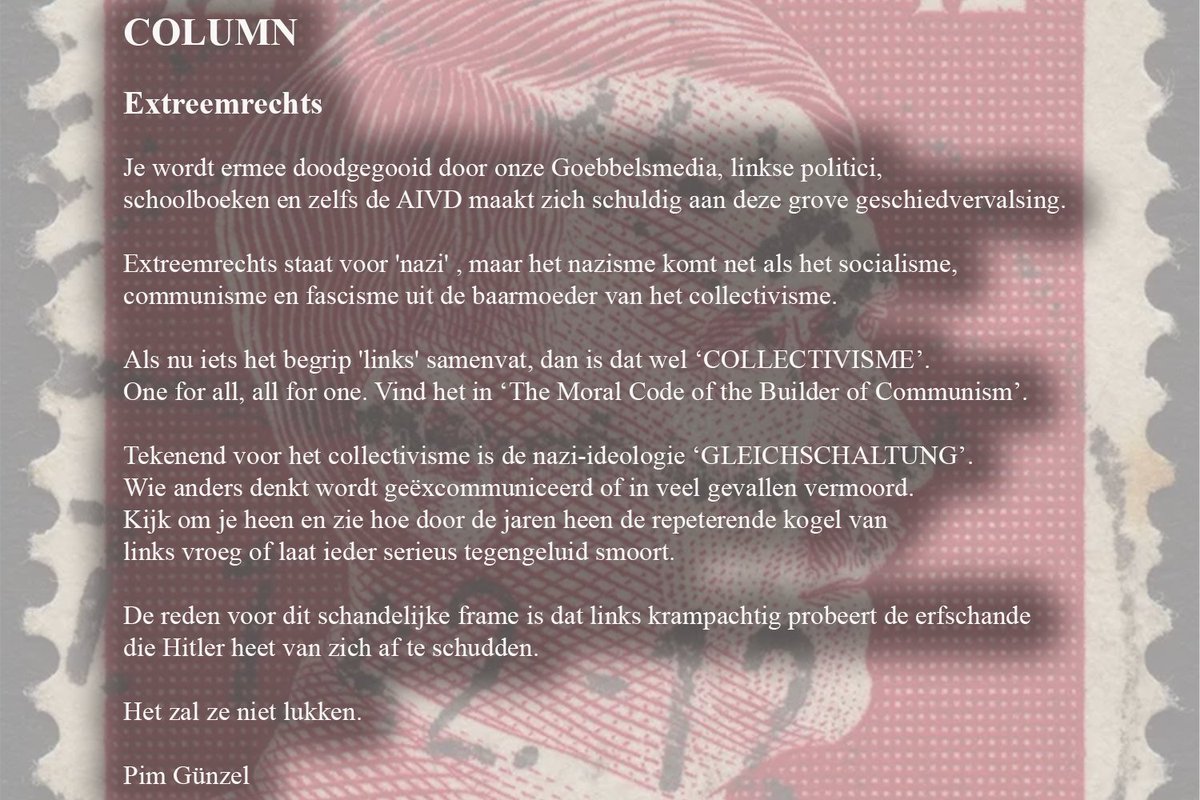pimgunzel's tweet photo. Wat kun je leren van Bob #Vylan en de moord op Charlie #Kirk?
👇
Gezien de reacties van onze bruinlinkse #media, 't #publiek, de #politiek, @Het_OM, de @Politie en de linker #rechter cq het #TriootjePolitica, kan #Hitler anno 2025 prima in NL geboren, bewonderd & heersend worden. https://t.co/IsRrnmYk3h