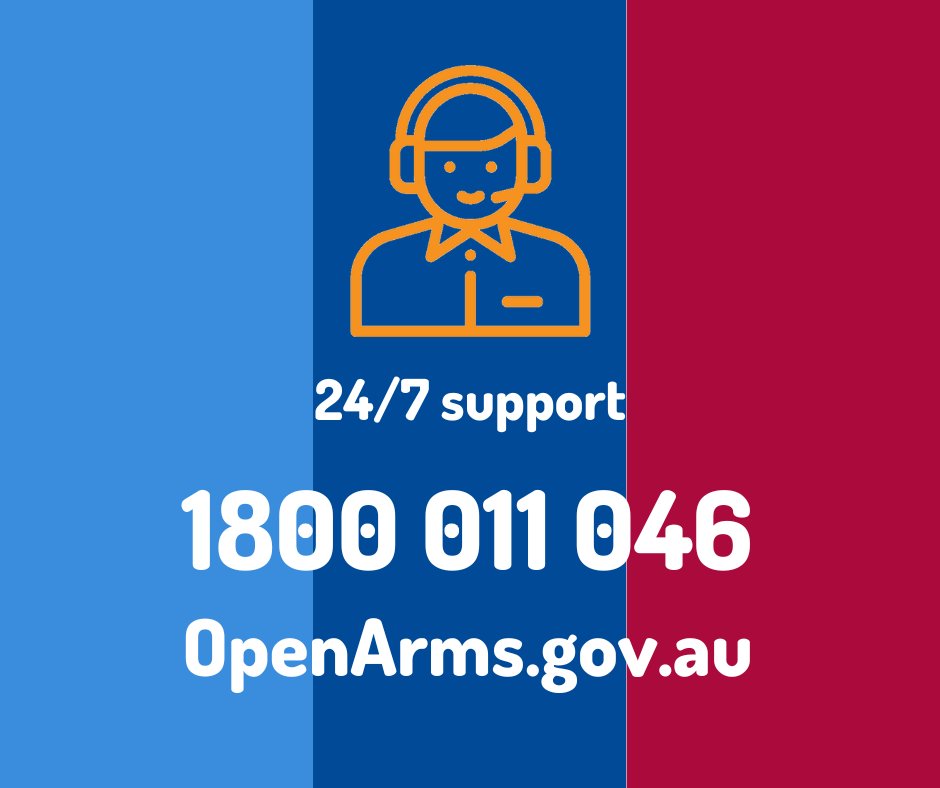 OpenArmsSupport's tweet image. Did you know?  

If you’ve served one day in the ADF, or are the immediate family of a veteran, you can access free, military-aware mental health and wellbeing support.  

Any time of the day or night. 
 
☎️ 1800 011 046