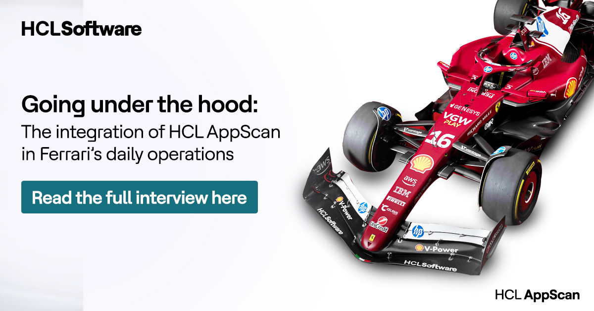 AppScanHCL's tweet image. In a recent interview, Alessio Glorioso, Digital Product Manager at Ferrari S.p.A., shares how application testing from #HCLAppScan on Cloud is being integrated into their daily development and deployment workflows. 
Learn more: hclsw.co/rj0qjw

#HCLSoftware #AppSec