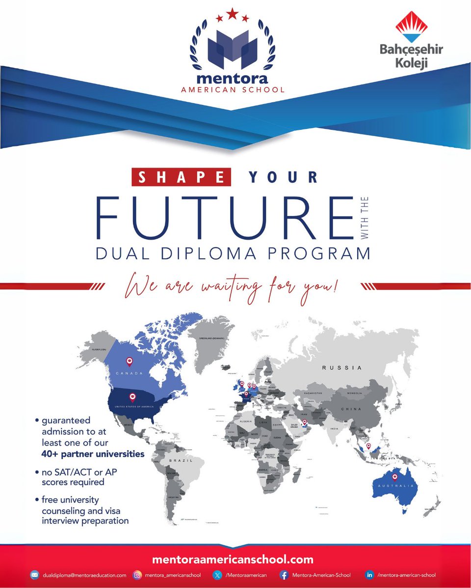 Bahçeşehir Koleji öğrencileri Mentora American School Çift Diploma Programı ile hem Türk hem Amerikan lise diplomasına sahip olma fırsatı yakalıyor!