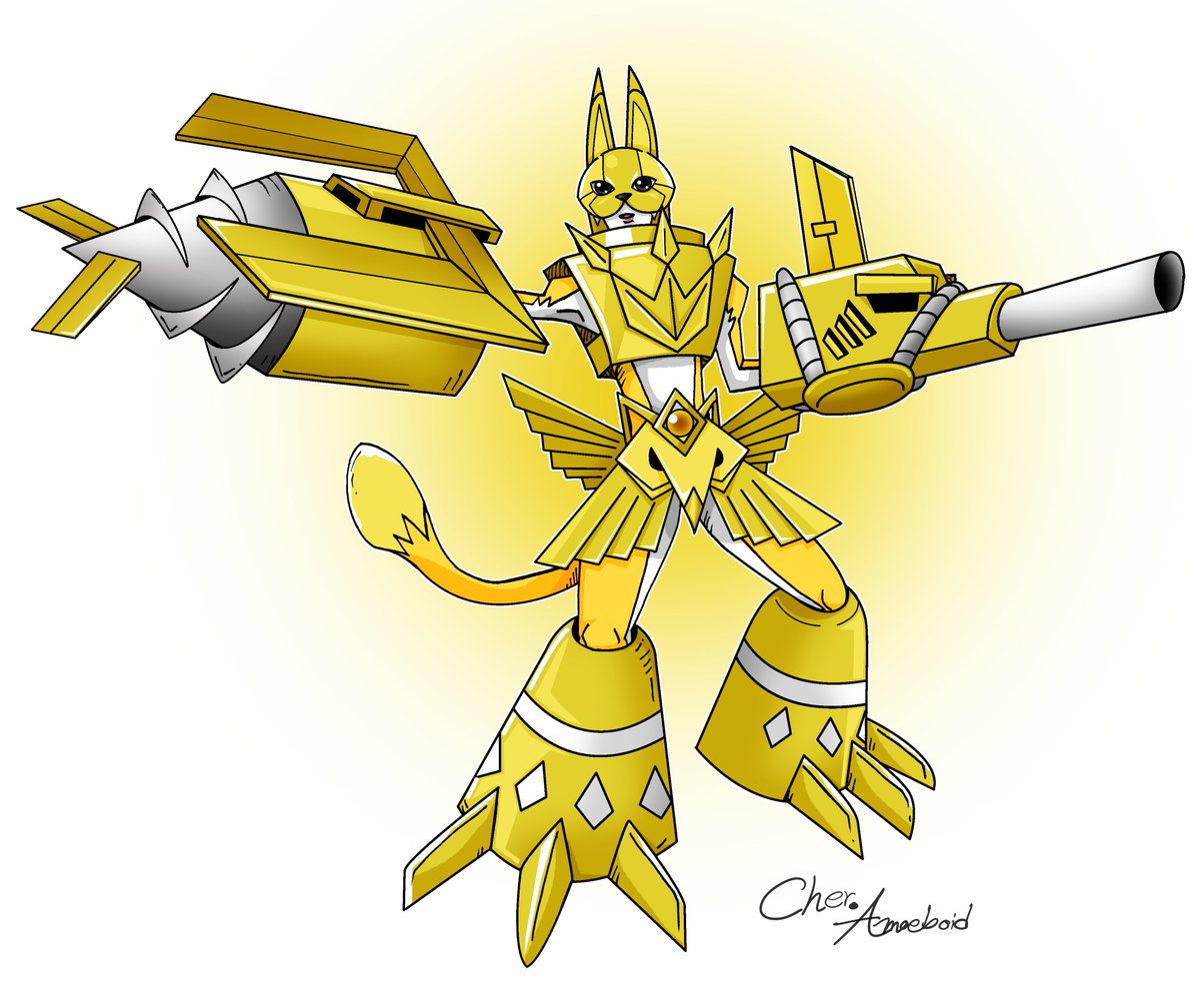 PRm4hWxdnCfBwft's tweet photo. And finally (or Not? Maybe?), here is Gotchimon TS (Triple Xros), a Mega-level Digimon that evolved from the DigiXros of three Digimon: Yoroi Meowtmon, Harpy Hohotchimon, and Hunter Irukatchimon. - (6)  

#Digimon #DigiXros #Digimon2025 #DigimonOC #Digifake #Fakemon https://t.co/HWxOG9AuA0