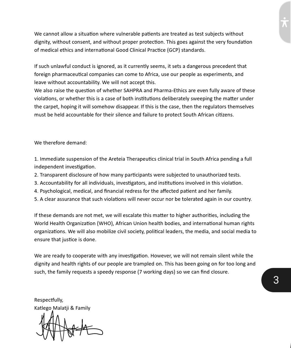 KatlegoMalatji's tweet photo. @AreteiaTherapeutics 
@WorkatMedpace 
@worldwideclinicaltrials
@areteia 
#HumanRightsViolations https://t.co/g5gDWs5fxk