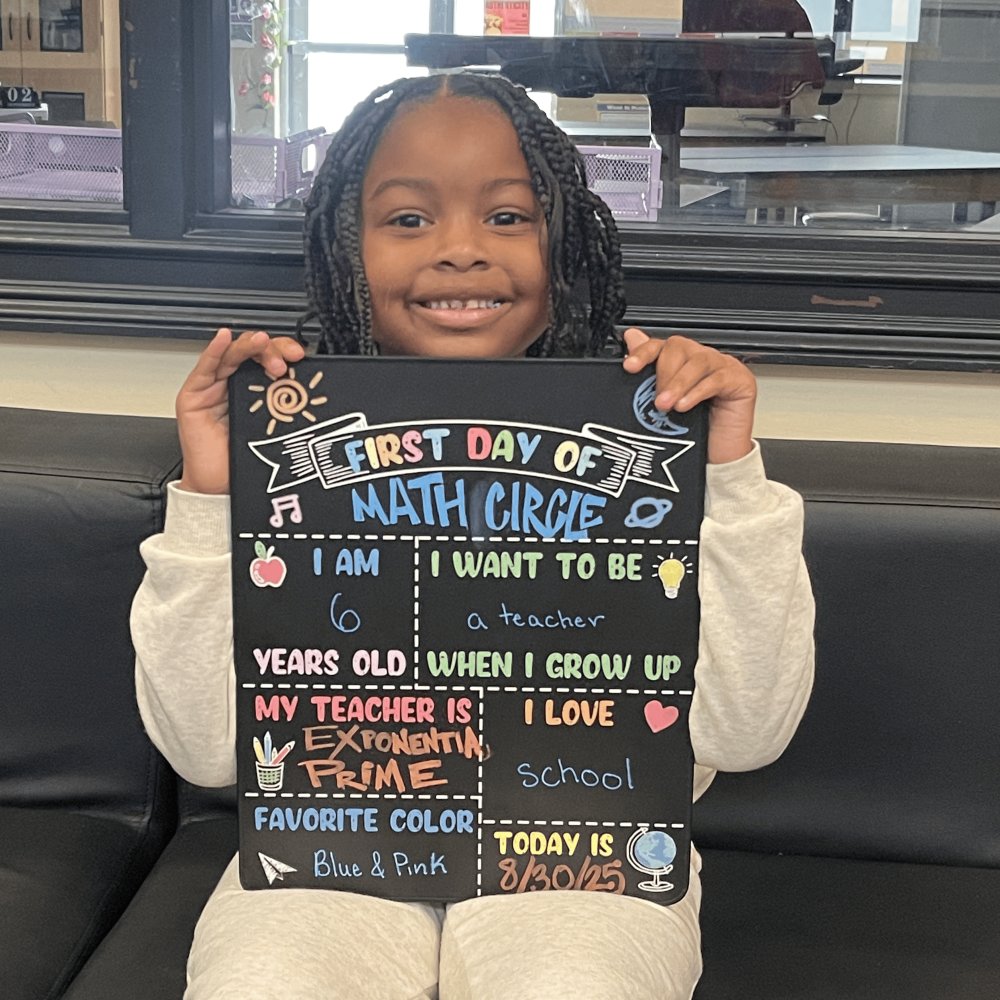 ExponentiaPrime's tweet image. 🎉 In August, several young scholars joined their very first Math Circle — and they came ready to think, play, and grow! 🧠✨

There’s nothing like watching a child realize math is fun, challenging, and meant for them. This is just the beginning. 💥
#ExponentiaPrime #MathCircle