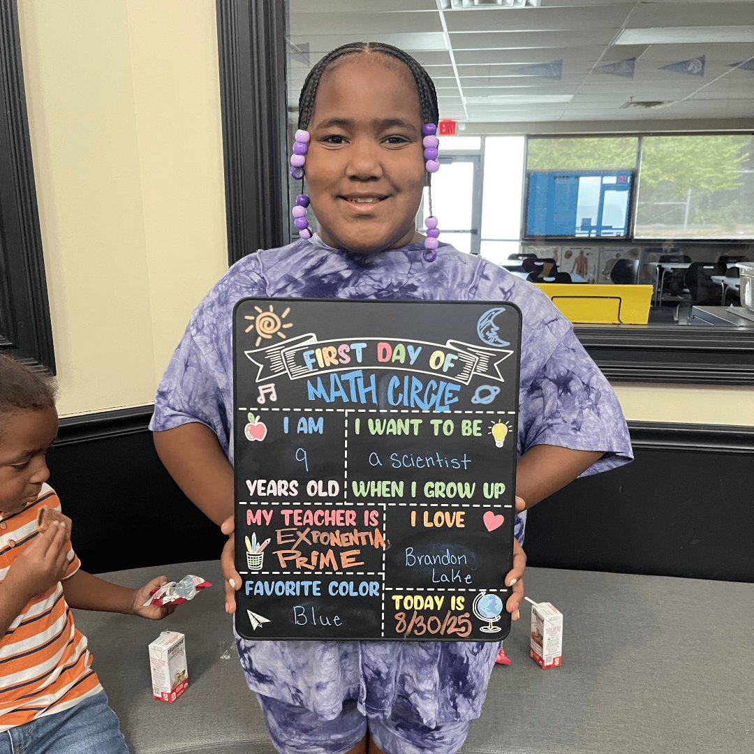 ExponentiaPrime's tweet image. 🎉 In August, several young scholars joined their very first Math Circle — and they came ready to think, play, and grow! 🧠✨

There’s nothing like watching a child realize math is fun, challenging, and meant for them. This is just the beginning. 💥
#ExponentiaPrime #MathCircle