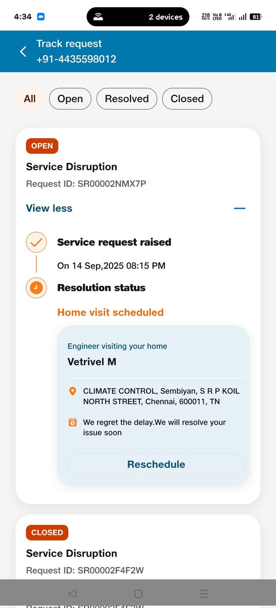 rsarathkumar37's tweet photo. @JioCare Still no one visited yet https://t.co/t4XGMbYtHk