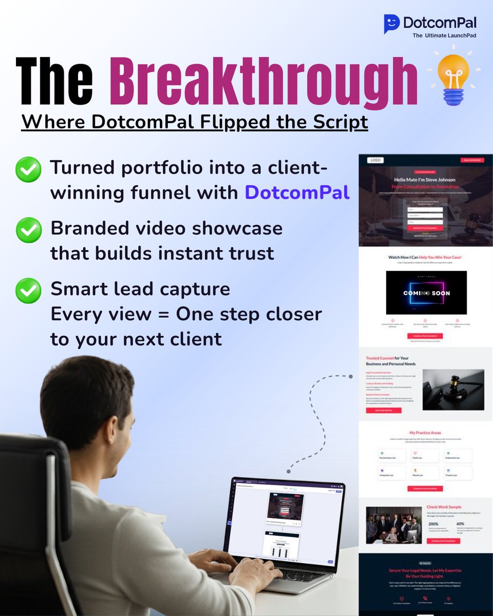 DotcomPal's tweet image. Freelancers! 😁Ditch cold email hell &amp;amp; win 10+ clients in 30 days! 🎉Swipe to see how! 👉
✅DotcomPal’s easy AI funnels—no tech skills needed! 🌱Trust grows with #Giverep vibes!  
Start free trial today!  🔗bit.ly/dcp-limited-de… #DotcomPal #FreelancerLife #iOS26