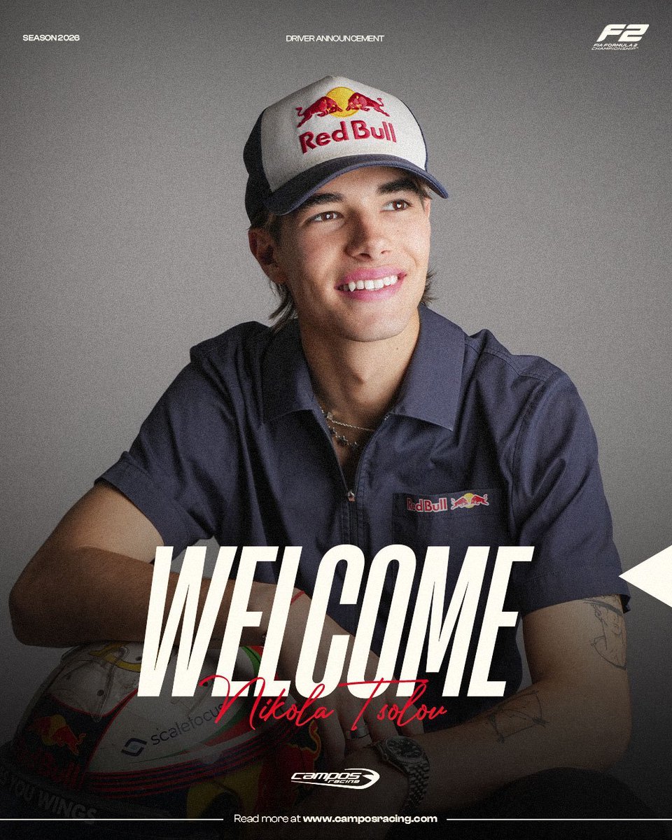 🚨 OFICIAL

🇧🇬 Nikola Tsolov correrá en Campos F2 la temporada que viene

😏 Forma parte de la A14 Management