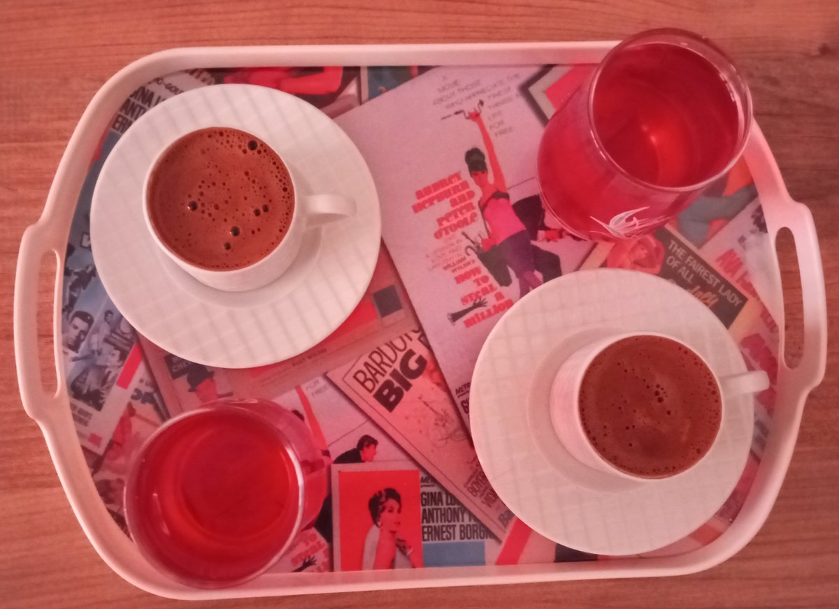 Reyhan şerbeti ve Türk kahvesi ikilisi... ☕💜