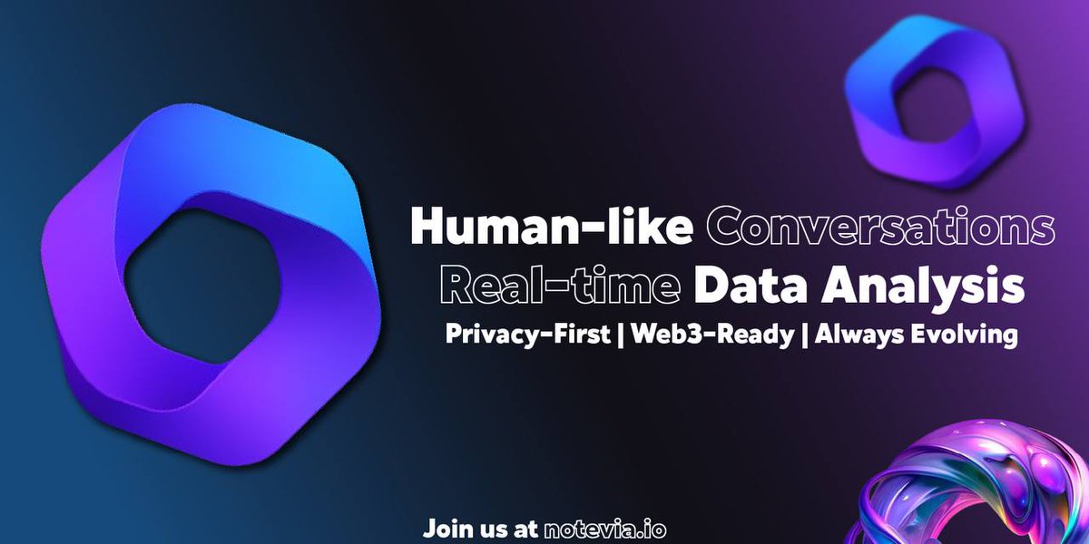 Notevia_X's tweet image. Meet Notevia—a next-generation AI companion designed to transform the way you work, create, and solve problems.

⚡ Human-like conversations.
⚡ Real-time data analysis.
⚡ Support for over 50 languages.

A unified, intelligent dashboard automates tasks, inspires insights, and…