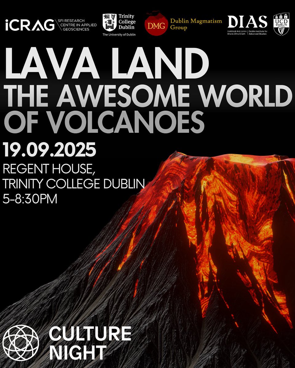 Culture night is this Friday and DMG is back! Join us to discover the wonders of lava, magma and volcanoes through hands on activities and displays! The event will take place at Regent House in Trinity College Dublin and is suitable for all ages.