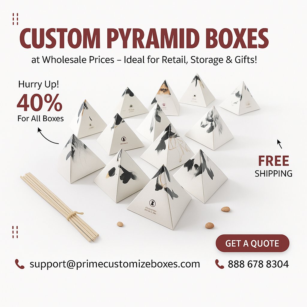 pcb33594's tweet image. 💼 𝐔𝐧𝐢𝐪𝐮𝐞 &amp;amp; 𝐄𝐥𝐞𝐠𝐚𝐧𝐭! ✨
Make your products shine with Custom Pyramid Boxes from Prime Customize Boxes. Perfect for gifts, favors &amp;amp; retail.
🌐 primecustomizeboxes.com/product/custom…

#CustomPyramidBoxes #GiftPackaging #CustomBoxes #BrandPackaging