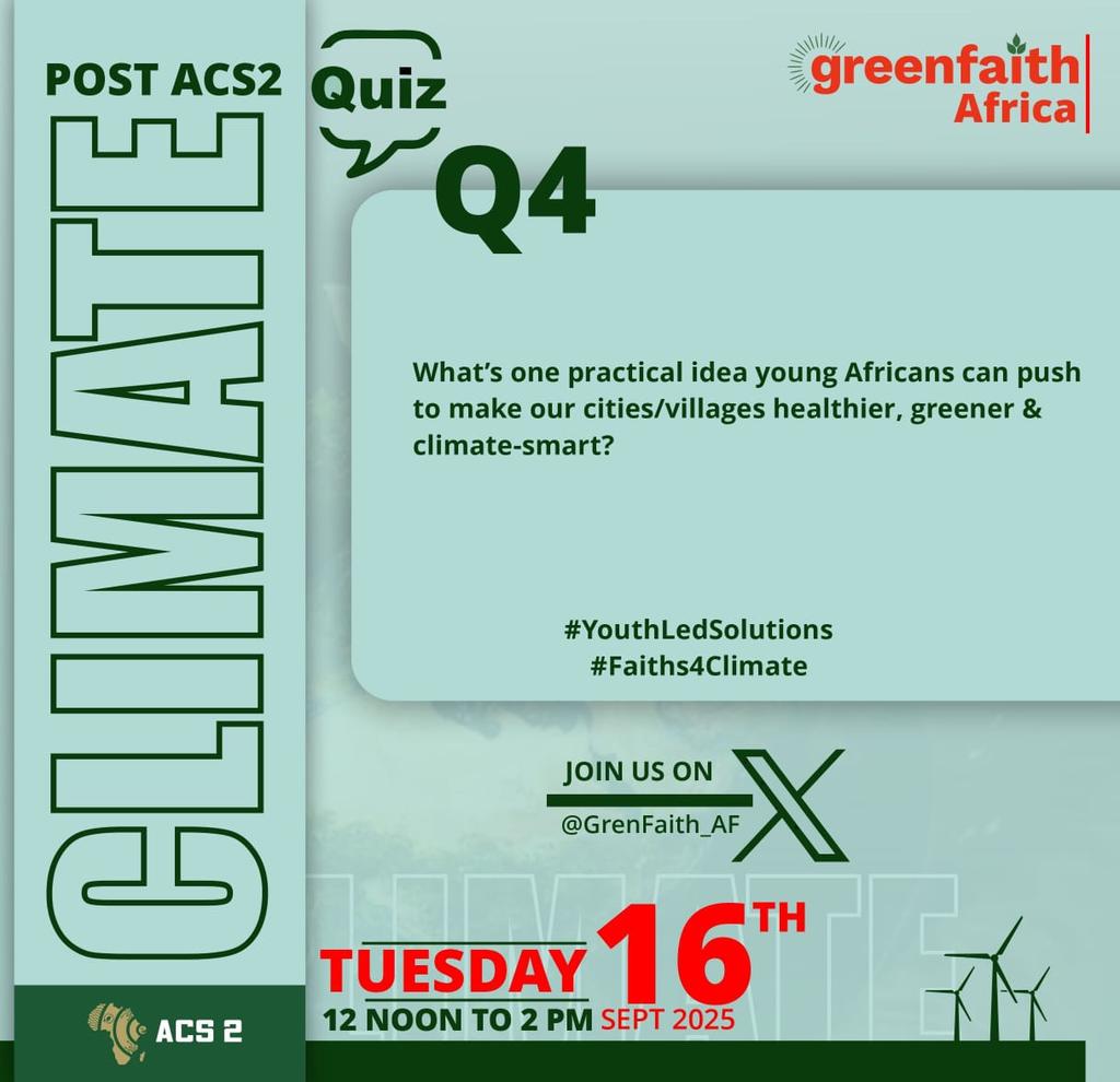 Young people are not just the future they are the solution. 

Across villages, towns, and cities, youth are driving bold grassroots actions that protect our climate, transform communities, and inspire change.
#Faiths4Climate #ACS2