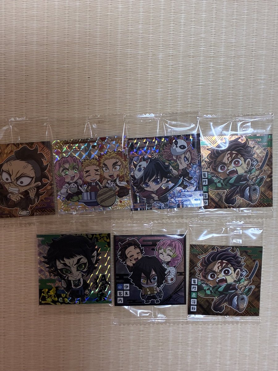 _torihiki_p's tweet photo. 鬼滅の刃 ウエハース 交換

【譲】画像のもの
【求】無一郎関連、カナヲ

都内手渡し(土日祝)、郵���どちらでも可能です。お心当たりの方はリプライお願いいたします。 https://t.co/Rb7eyruhaH