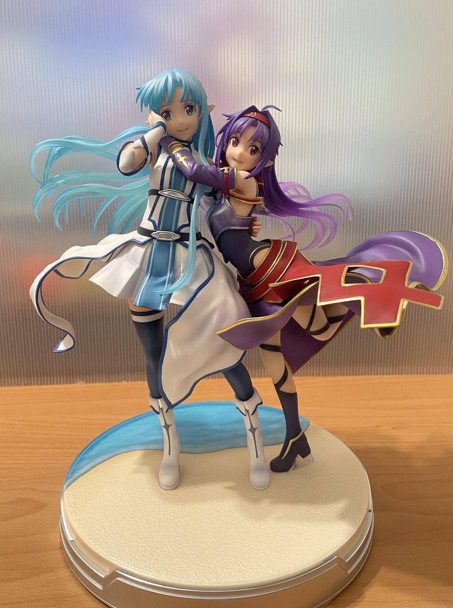 Senji_Lin's tweet image. ユウキ＆アスナフィギュア届いた！尊い(〃▽〃)

#渋スク #ユウキ #アスナ