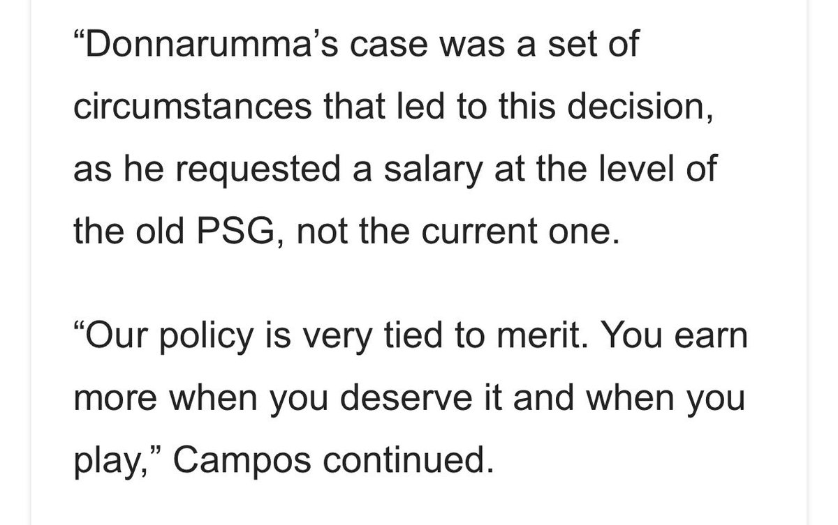 Ohh, merit. Donnarumma being the best goalie in the world and being the biggest reason you won the Champions League would be “deserving” it to me. These frauds and liars at PSG are the worst. LE ran him out because of his ego. He wants to prove he’s the reason they won.